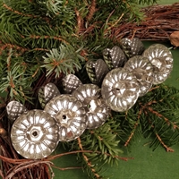 lysklips sølvfarvet metal juletræslys holdere til juletræet gammel julepynt tysk 
